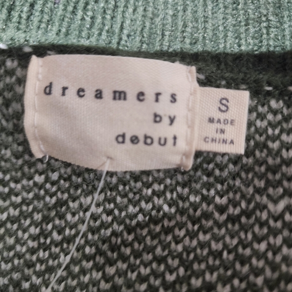 Dreamers By Debut Western-Inspired Green Sweater Juniors S NWT - Picture 7 of 7